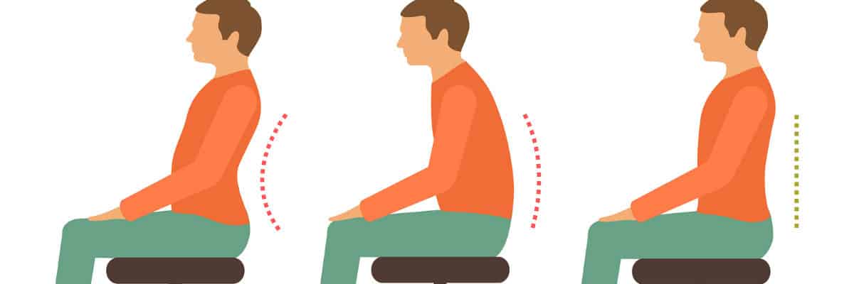 postura para evitar dor na lombar